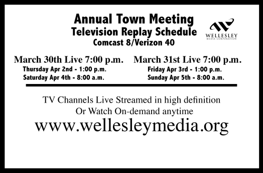 Town Meeting Replays schedule