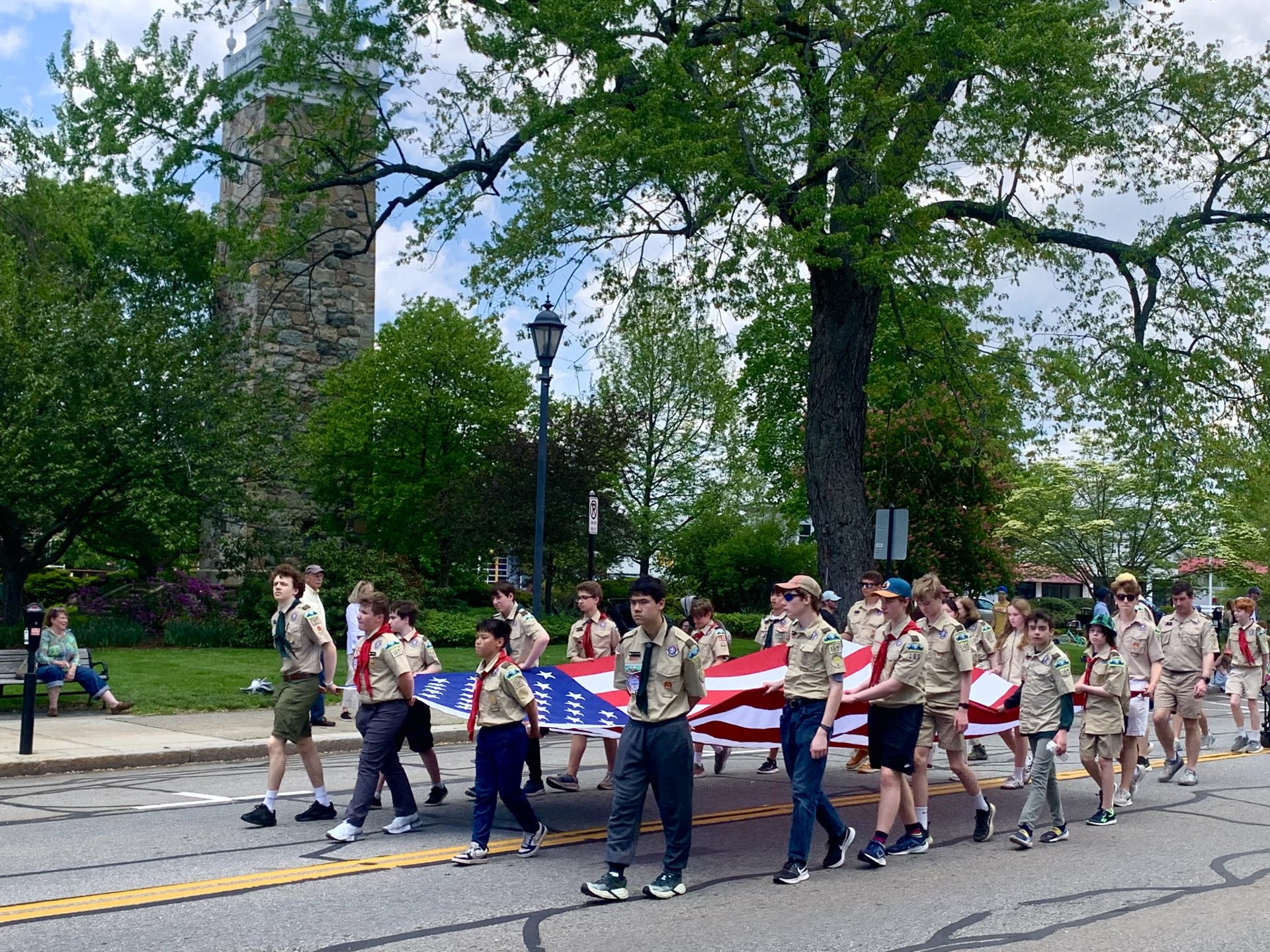 Wellesley scouts, parade