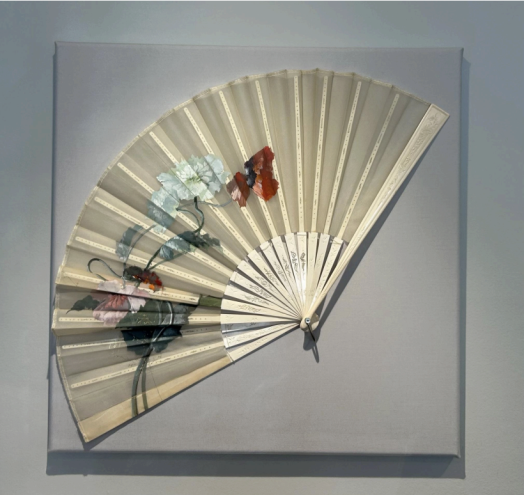 Fan with Hand-Painted Floral Motif, 1885: